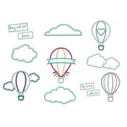 Stickserie - Ballon Liebe Satin